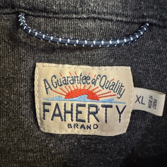 Faherty Movement Polo Shirt Pima Modal Charcoal Gray Size XL - Picture 5 of 5